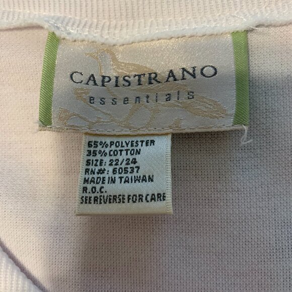Capistrano Essential Women's White Ribbed Blouse Size 22/24 NWOT - Picture 5 of 5